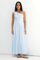 Lexi Love One-Shoulder Maxikleid Blau
