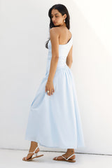 Lexi Love One-Shoulder Maxikleid Blau