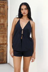 SEVEN WONDERS Octavia Top Schwarz