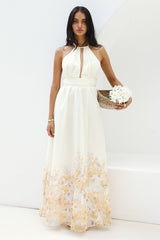 Das Meadow's Secret Neckholder-Maxikleid Gelb