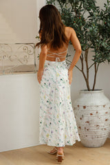 Blumenfee Maxikleid Weiß