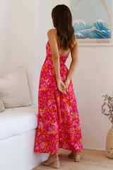 Maxikleid "Cross My Heart" Rosa