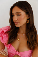 18 Karat vergoldete Vintage-Charm-Ohrringe Gold