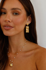 18 Karat vergoldete Vintage-Charm-Ohrringe Gold