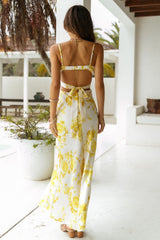 Gelegenheits-Maxikleid Gelb