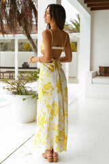 Gelegenheits-Maxikleid Gelb