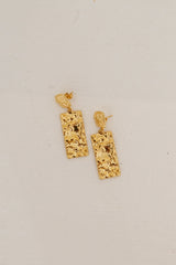 18 Karat vergoldete Vintage-Charm-Ohrringe Gold