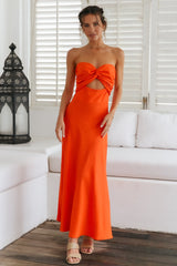Maxikleid „Glowing And Going“ in Orange