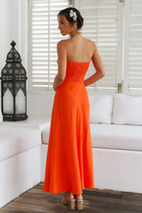 Maxikleid „Glowing And Going“ in Orange
