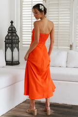 Maxikleid „Glowing And Going“ in Orange