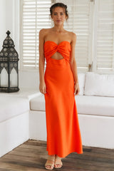 Maxikleid „Glowing And Going“ in Orange