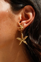 18K Vergoldete Seestern-Magie-Ohrringe Gold