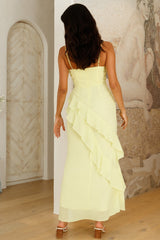 Leuchtendes Göttinnen-Maxikleid Limette