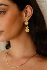 18K vergoldete Around The World Ohrringe Gold