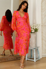Kirschlippen Maxikleid Rot