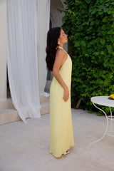 Isle Of Chic Neckholder Maxikleid Gelb