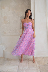 Trägerloses Maxikleid „Upon The Moon“ in Lila