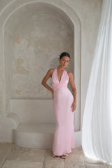 Destinations Neckholder Maxikleid Pink