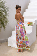 Bohemian Maxikleid mit Aufdruck