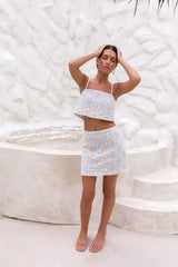 Moonlight Bay Crop Top Blau