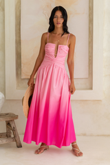 Maxikleid „Caramel Latte“ in Pink