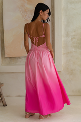 Maxikleid „Caramel Latte“ in Pink