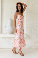 Maxikleid „Bed Of Roses“ in Pink