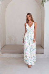 Maxikleid Peach Passion Weiß