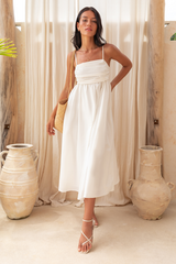 Traumlandschaften Midikleid Weiß