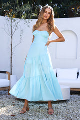 Ruhiges und gesammeltes Maxikleid Blau