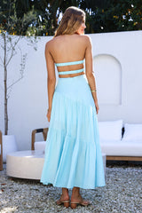 Ruhiges und gesammeltes Maxikleid Blau