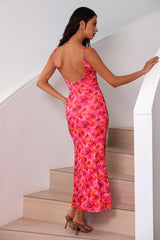 Maxikleid "Take Me To Dinner" in Pink Floral