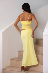 Ballkönigin Maxikleid Gelb