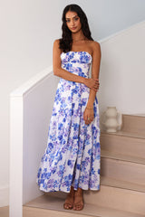 Maxikleid Among The Branches Blau