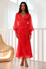 Maxikleid Exactly Right Rot