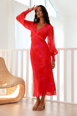 Maxikleid Exactly Right Rot