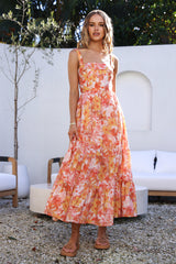 Tell Me Everything Maxi-Kleid Orange