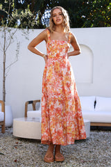 Tell Me Everything Maxi-Kleid Orange