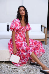 Maxikleid "Liebesgeständnisse" in Rosa