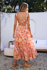 Tell Me Everything Maxi-Kleid Orange