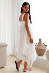 Restful Escape Midi-Kleid Weiß