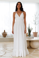 Crystal Clarity Maxikleid Weiß
