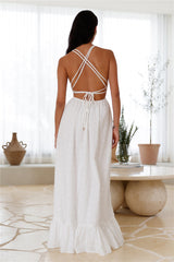 Crystal Clarity Maxikleid Weiß