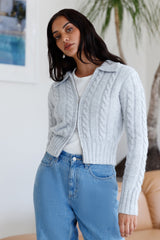 Winter Bliss Strickjacke Grau