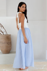 Weiches Segel-Maxikleid Blau