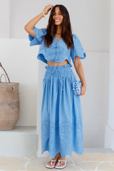 Your Soul Crop Top Blau