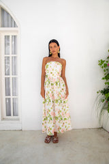 FORTUNATE ONE Bellissima trägerloses Maxikleid Pink