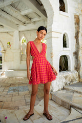 FORTUNATE ONE Sonnenuntergangs-Picknick-Minikleid Pink
