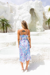 Caught In A Moment Midi-Kleid Blau