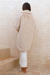 Luxe Life Kunstpelzjacke Beige